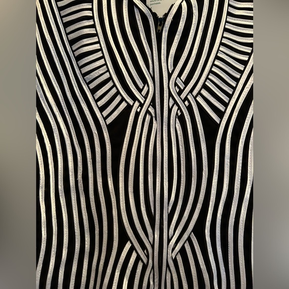 T&W Designs Black & White Blazer Size XL 🆕 - Picture 3 of 6